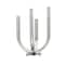 15" Silver Stainless Steel Abstract U-Shaped Candelabra